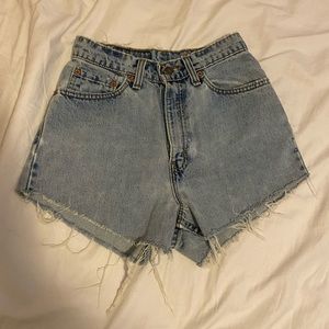 Levi’s vintage high waisted denim shorts